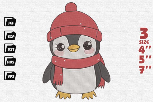 Adorable Winter Penguin in Beanie and Scarf Design Review