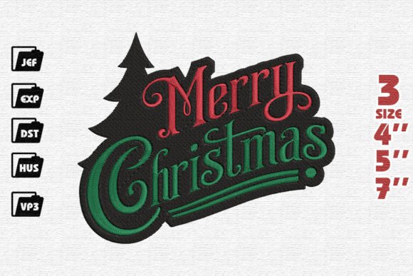 Bold Merry Christmas Tree Silhouette Design Review