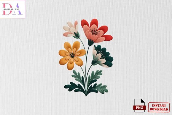 Colorful Floral Embroidery PNG Review for Real Embroidery Projects