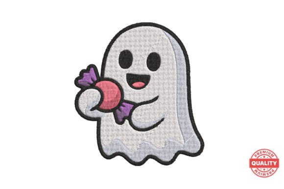 Cute Ghost with Candy Embroidery: A Seasonal Designer’s Review