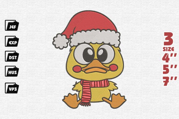 Funny Christmas Duckling Embroidery Design Review