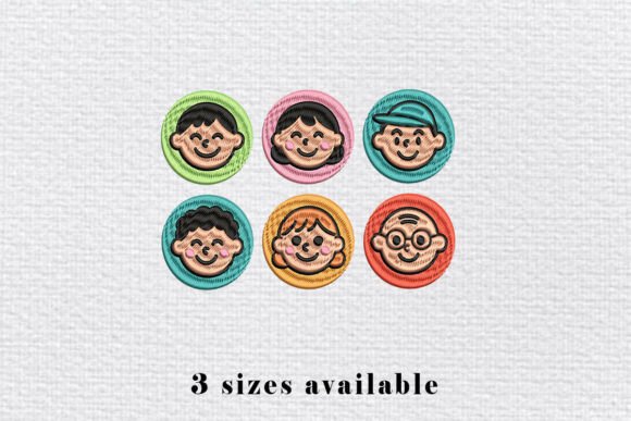 Happy Family Faces Embroidery File Review for Business Branding