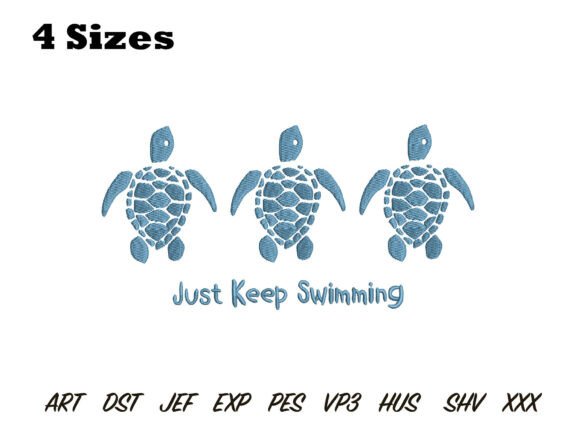 Just Keep Swimming Embroidery