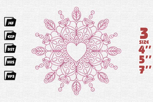 Lacy Pink Heart Mandala: A Holiday Design Review