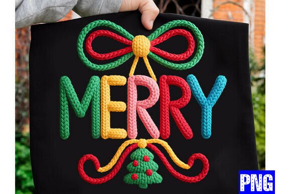 Latch Hook Yarn Faux Embroidery Merry Ch