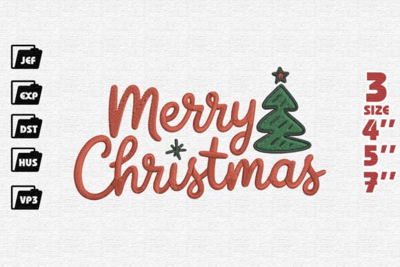 Modern Merry Christmas Script Tree Design Review